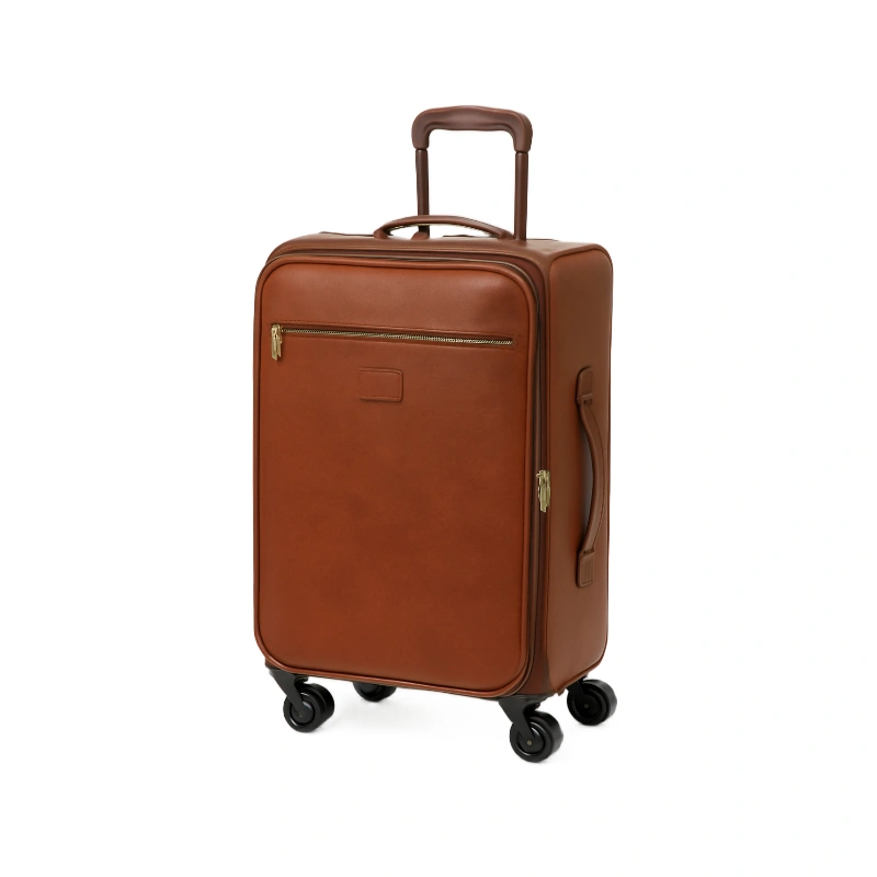 PU Leather Spinner Luggage